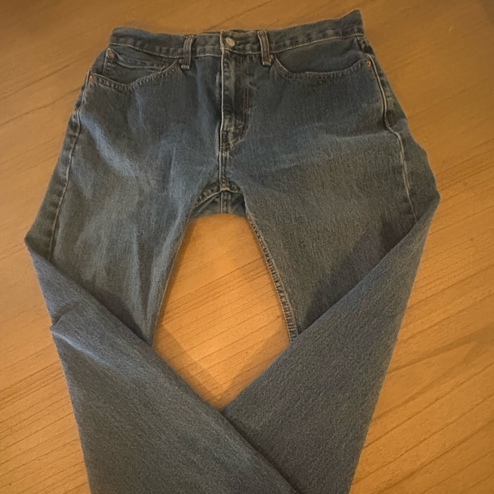 Levi's 505 Dark Blue Straight Jeans Sz 34x29